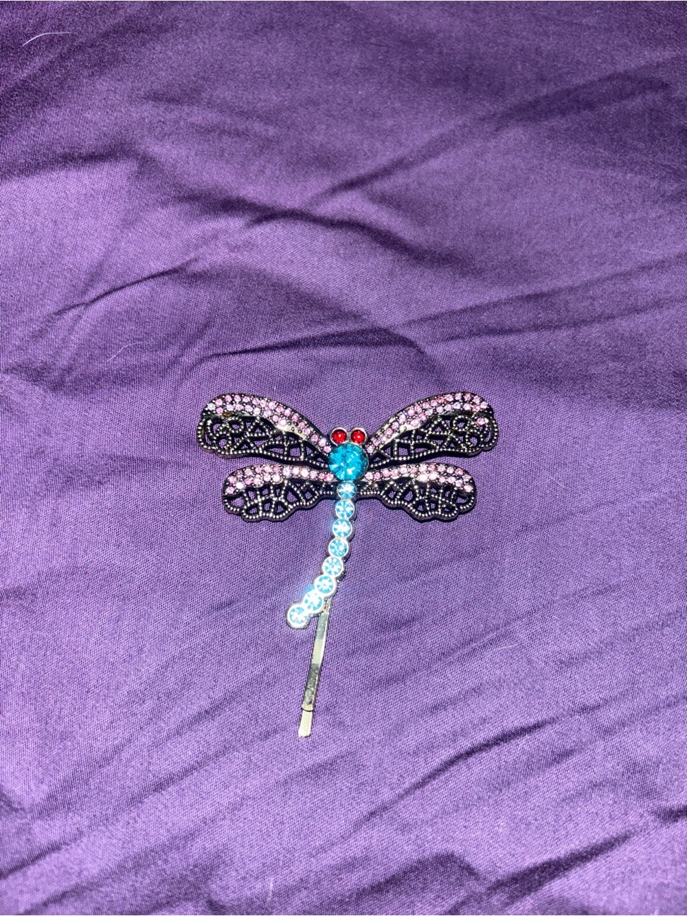 Bejeweled Dragonfly Hair Pin